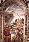 Bernardino Pinturicchio Canvas Paintings - Aeneas Piccolomini Leaves for the Council of Basle